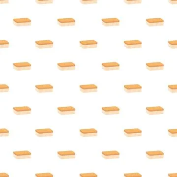 Pudding snacks arranged in seamless pattern Stock Illustration
