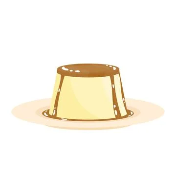 Pudding sweet dessert Illustrazione stock