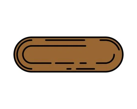 Puddle are linear style. Dirt contour isolated. Brown puddle on white backgro Stock Illustration