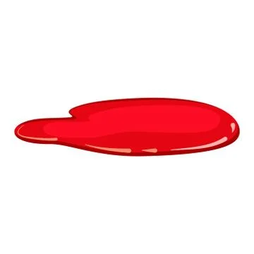 Puddle blood liquid, pool plash vector, cartoon style, isolated, illustration イラスト素材