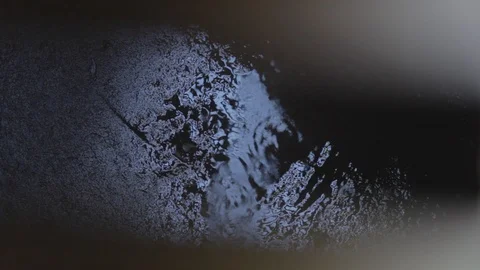 Puddle Drips Looking Down Street Grate Stock Footage 106676684