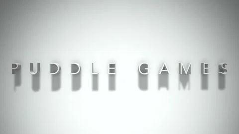 Puddle games 3D title animation white text on a white background Stock Footage 299427887
