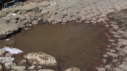 Puddle to Graffiti 動画素材 105176149