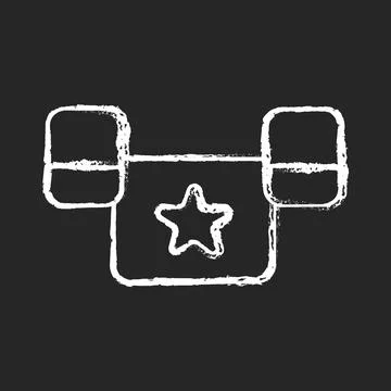 Puddle jumper chalk white icon on dark background Stock Illustration