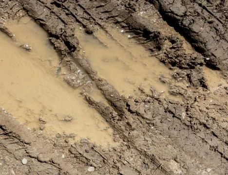 Puddle of mud Stock Photos