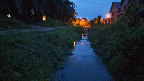 Puddle potholes Stock Footage 325631697