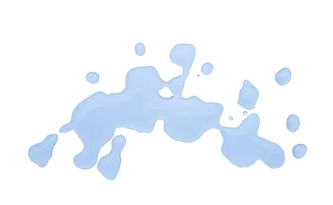 Puddle of pure water on white background, top view Stock Photos