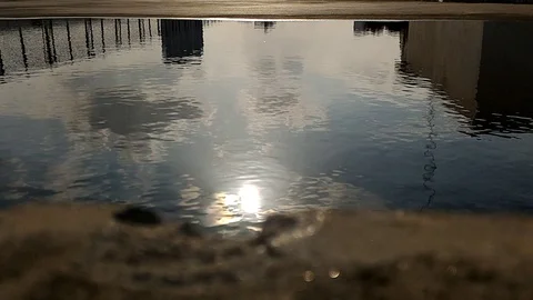 Puddle Rain Video stock 98380698