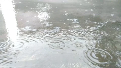 Puddle Rain Video stock 107699265