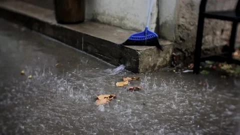 Puddle of rain Stock Footage 208659235