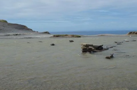 Puddle on a rock Stock Photos