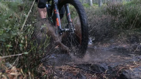 Puddle Splash Close Stock Footage 90862890