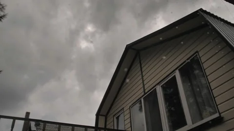 Puddle of summer rain on the asphalt Stock Footage 94080225