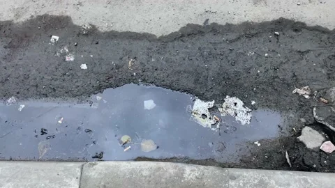 A puddle of water Stock Footage 228048864