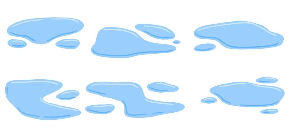 Puddle of water Stock Illustration