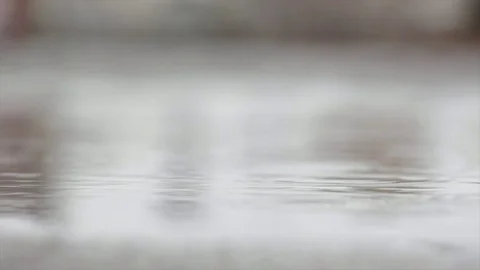 Puddle water rain raindrops Stock Footage 98676700