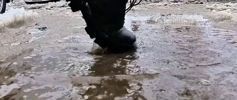 Puddle&amp;boot Stock Footage 235161127