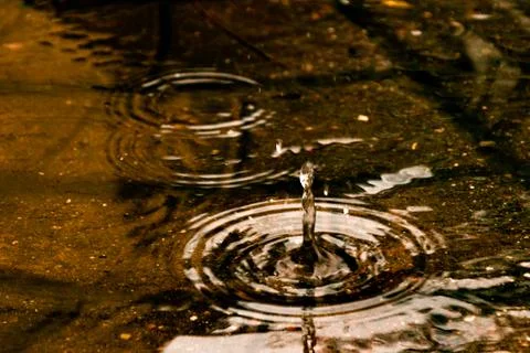 Puddles after rain Stock Photos