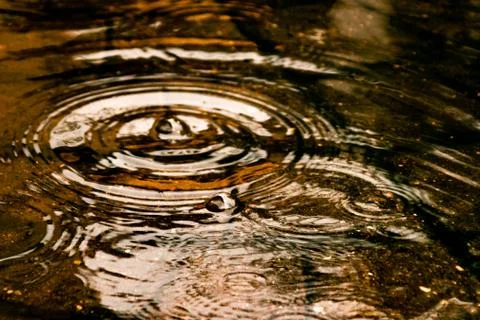 Puddles after rain Stock Photos