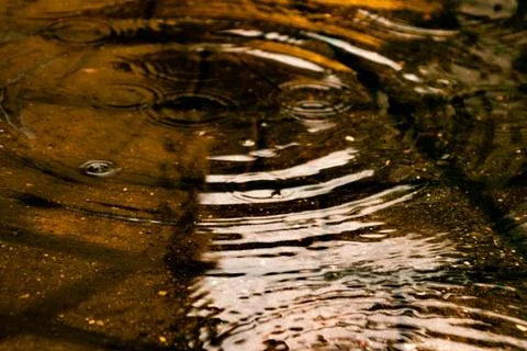 Puddles after rain Stock Photos