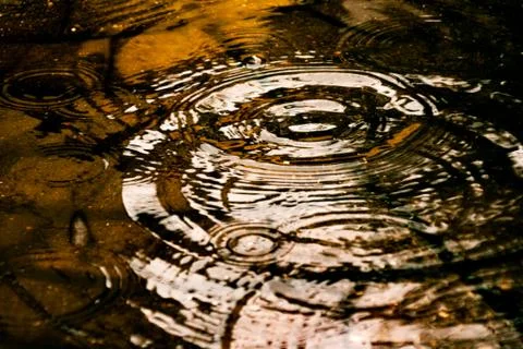 Puddles after rain Stock Photos