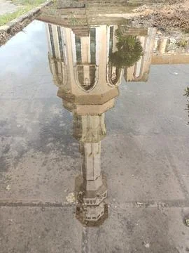 The puddles of rainwater. Foto stock