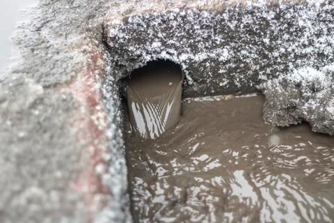 Puddles on the road. Stock-Fotos