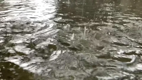 Puddles when it rains Stockbeeldmateriaal 232559604