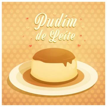 Pudim de Leite Stock Illustration