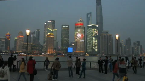 Pudong from the Bund 1 Stock Footage 44522250