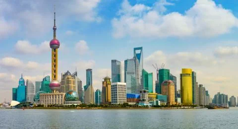Pudong panoramic view Stock-Fotos