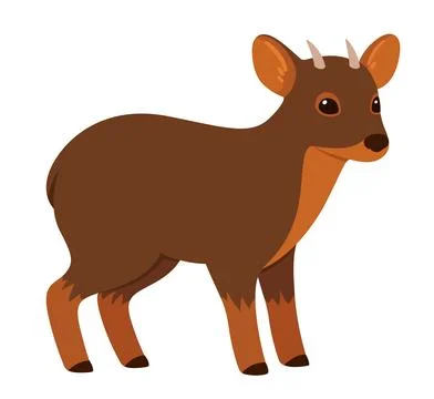 Pudu deer vector drawing Stock Illustration