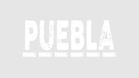 Puebla. Animated text. Transparent Alpha channel. 4K video. Stock Footage 154285945