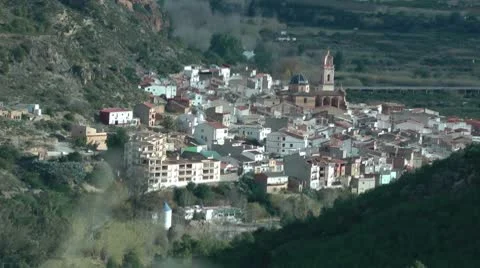 Pueblo of Gestalgar Stock Footage 10569093