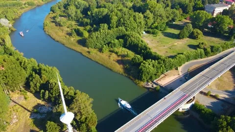 Puente Caucau Barco Video stock 310771515
