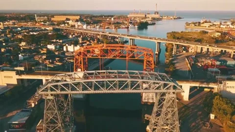 Puente de la Boca (La Boca Bridge) Buenos Aires, Argentina Stock-Footage 141407840