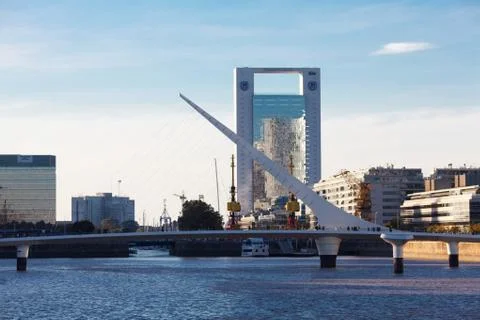 Puente de la mujer bridge of the women designed by santiago calatrava buenos  Stock Photos