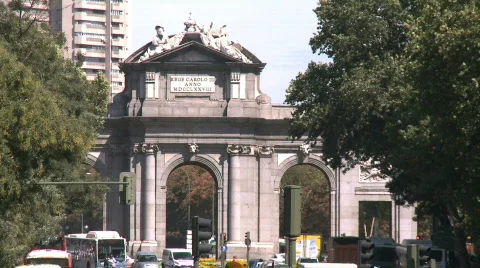 Puerta de Alcala Stock Footage 589758