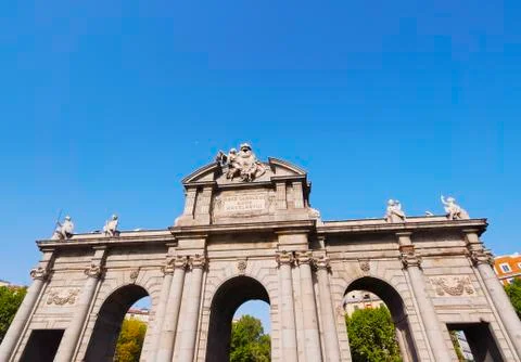 Puerta de Alcala in Madrid Stock Photos