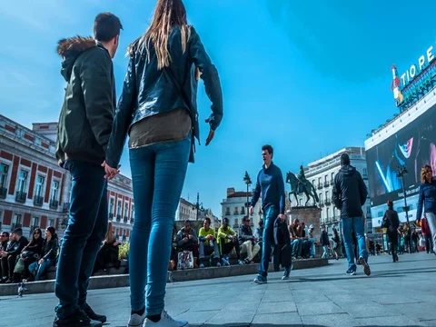 PUERTA DE SOL 4K TIMELAPSE 02 Video stock 73891989