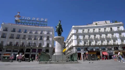 Puerta del Sol in Madrid Stock Footage 159171218