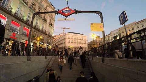 Puerta del Sol Square, Madrid Stock Footage 117585834