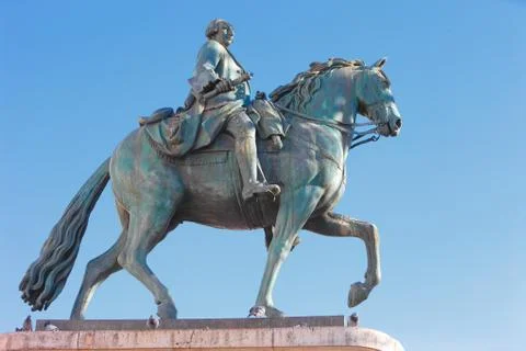 Puerta del Sol Square, statue of King Charles III, Madrid, Spain Stock Photos
