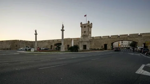 Puertas De Tierra Time Lapse Cadiz Spain Stock Footage 84258083