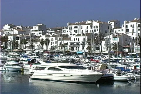 Puerto Banus Marina-pan Stock Footage