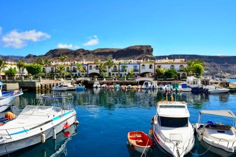 Puerto de Mogan 库存照片