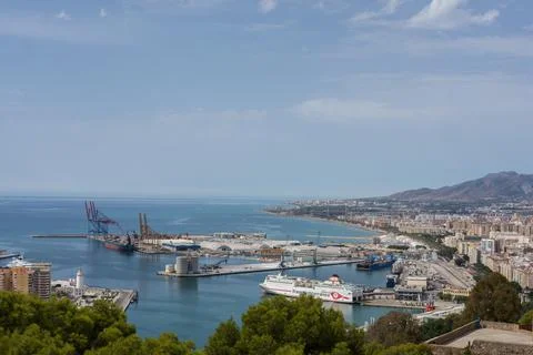 Puerto maritimo de Malaga Stock Photos
