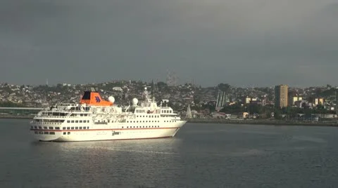 Puerto Montt expedition ship s Stock Footage
