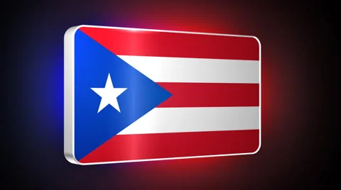 Puerto Rico 3d flag Stock Footage 958334