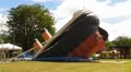 Puerto Rico - Air Inflatable of Titannic - Fun Park 1 HD Footage